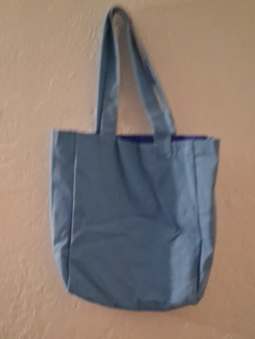 Blue Snowflake CanvasTote Bag - Unbrand100% Cotton Durable Christmas embroidery